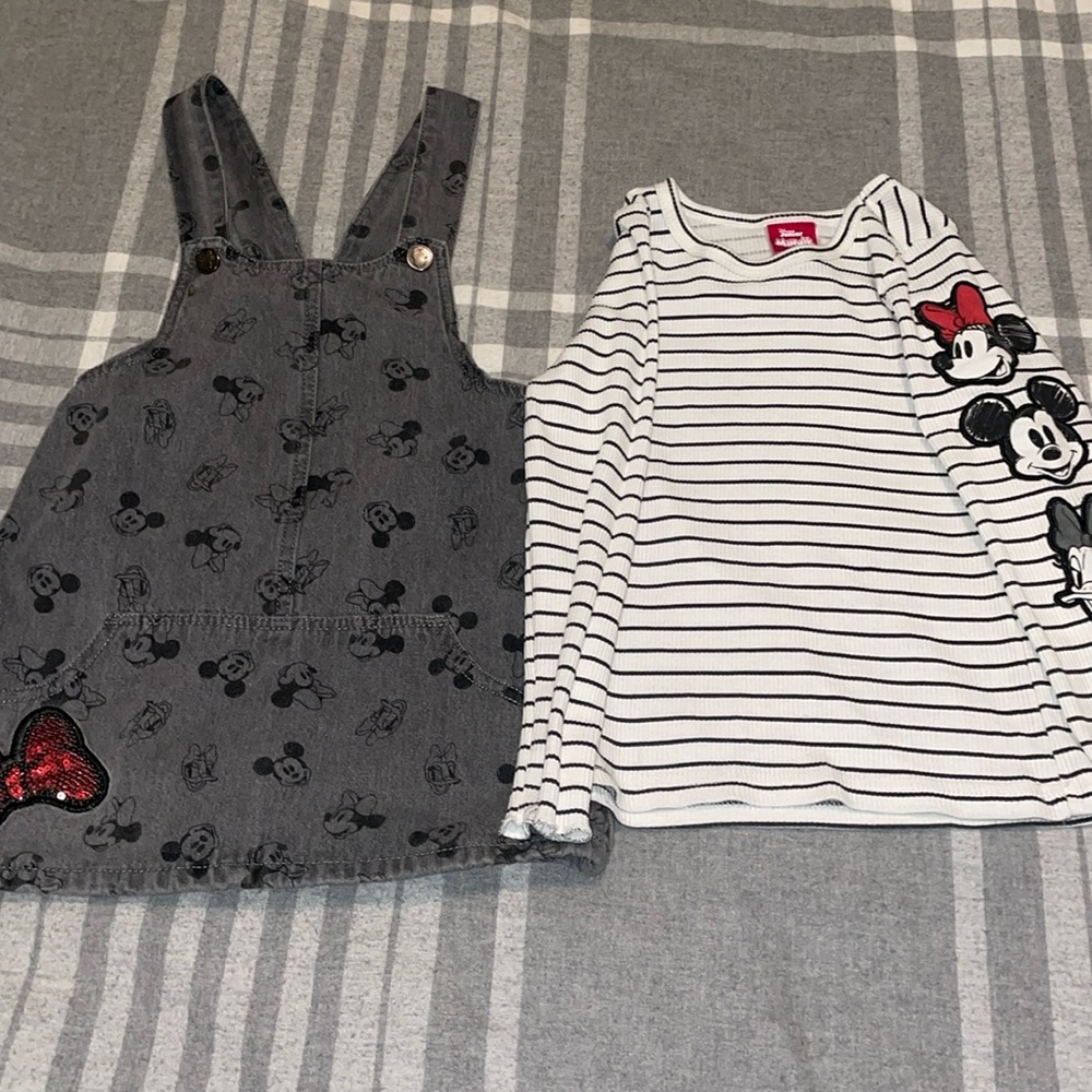 3T Disney Junior overall dress with shirt